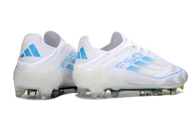 Men's Adidas F50 Elite FG Football Boots - White/Blue