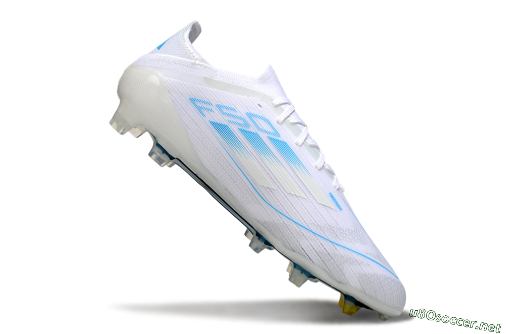 Men's Adidas F50 Elite FG Football Boots - White/Blue 4