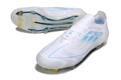 Men's Adidas F50 Elite FG Football Boots - White/Blue