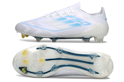 Men's Adidas F50 Elite FG Football Boots - White/Blue