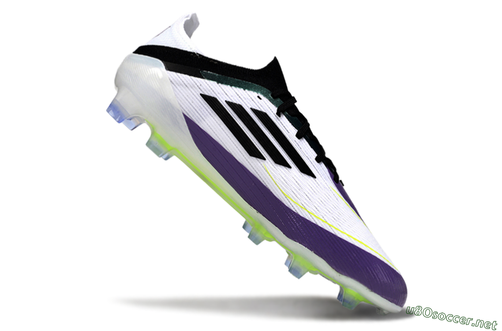 Men's Messi x Adidas F50 Elite FG Football Boots - White/Purple/Black 4