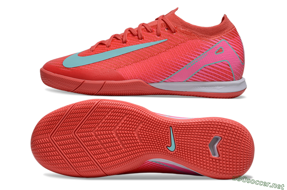 Unisex Nike Air Zoom Mercurial Vapor 16 Elite IC Football Shoes - Red/Jade/White 1