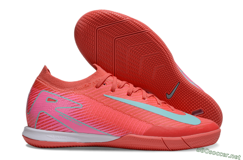 Unisex Nike Air Zoom Mercurial Vapor 16 Elite IC Football Shoes - Red/Jade/White 2