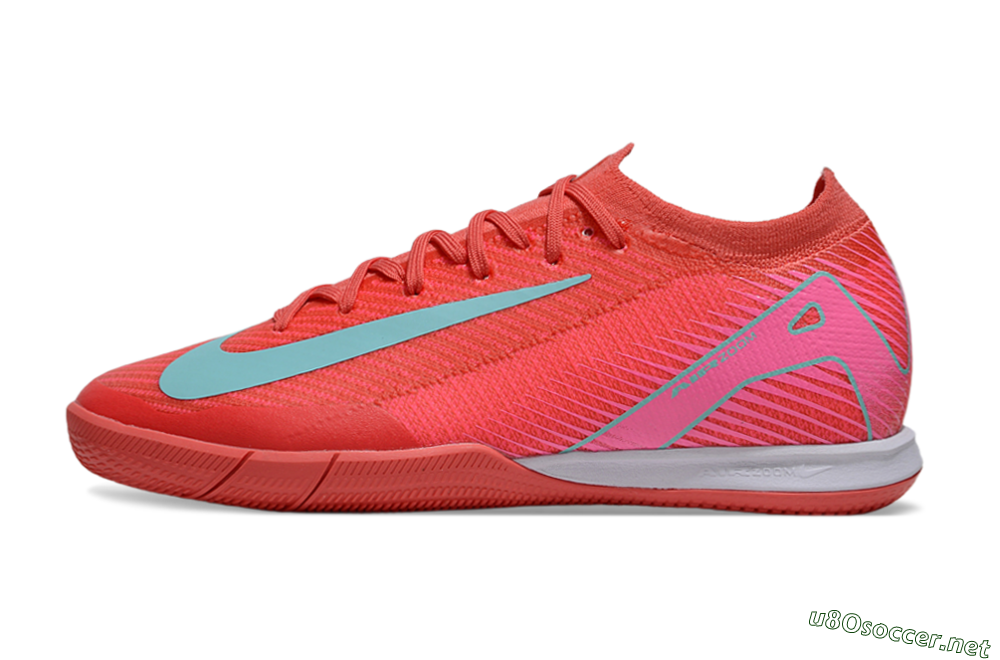 Unisex Nike Air Zoom Mercurial Vapor 16 Elite IC Football Shoes - Red/Jade/White 0