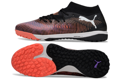 Men's Puma Future 8 Ultimate TF Football Shoes - Black/Pink/Blue