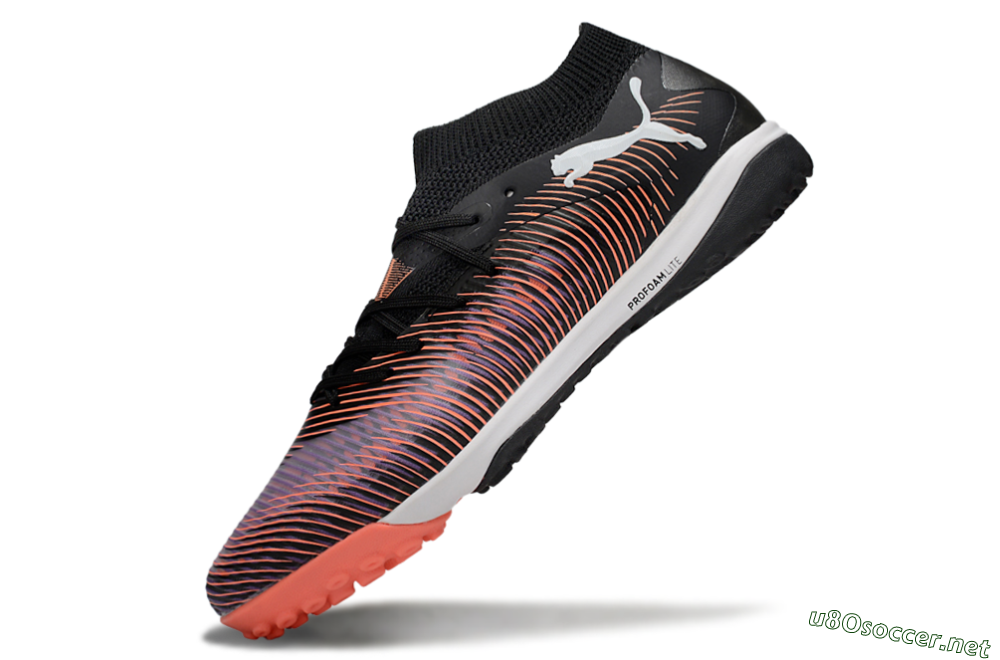 Men's Puma Future 8 Ultimate TF Football Shoes - Black/Pink/Blue 5
