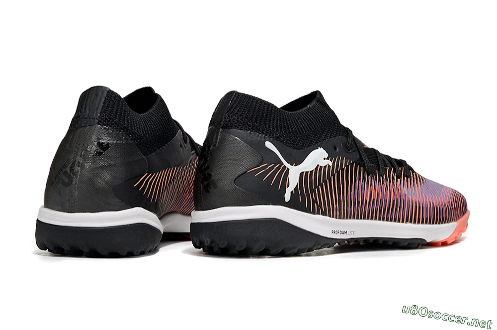Men's Puma Future 8 Ultimate TF Football Shoes - Black/Pink/Blue 6