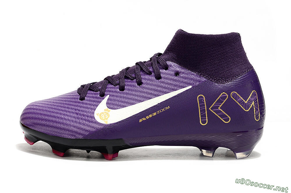 Kids Nike Air Zoom Mercurial Superfly 10 Elite FG Football Boots - Purple/White/Gold 0
