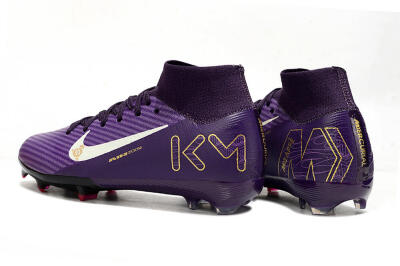 Kids Nike Air Zoom Mercurial Superfly 10 Elite FG Football Boots - Purple/White/Gold