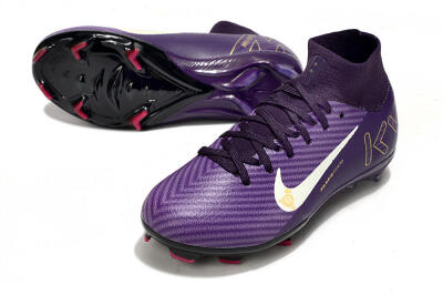 Kids Nike Air Zoom Mercurial Superfly 10 Elite FG Football Boots - Purple/White/Gold