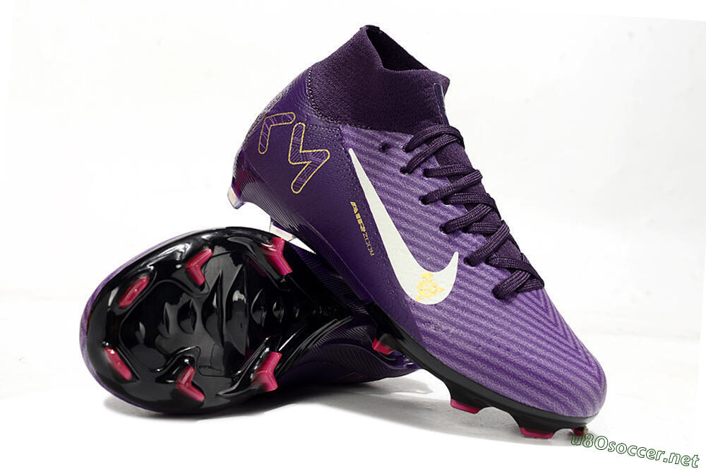 Kids Nike Air Zoom Mercurial Superfly 10 Elite FG Football Boots - Purple/White/Gold 1