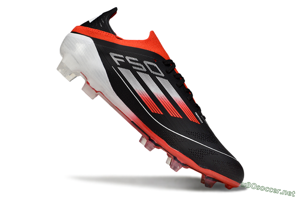Men's Adidas F50 Elite FG Football Boots - Black/Red/White 4