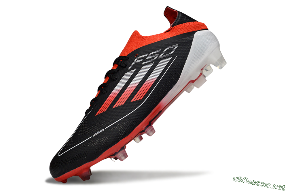 Men's Adidas F50 Elite FG Football Boots - Black/Red/White 5
