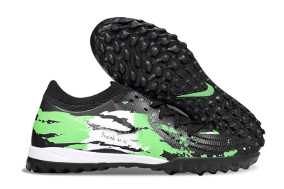 Men's Nike Phantom GX 2 Elite TF Football Shoes - Black/Green/White