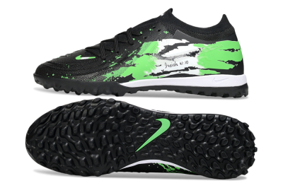 Men's Nike Phantom GX 2 Elite TF Football Shoes - Black/Green/White