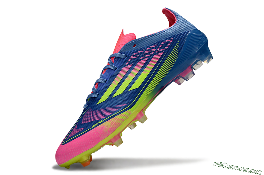 Unisex Adidas F50 Elite FG Football Boots - Blue/Yellow/Pink 6