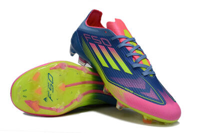 Unisex Adidas F50 Elite FG Football Boots - Blue/Yellow/Pink