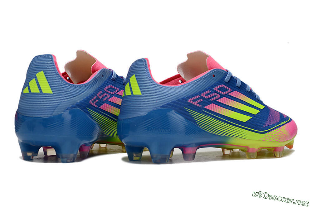 Unisex Adidas F50 Elite FG Football Boots - Blue/Yellow/Pink 7