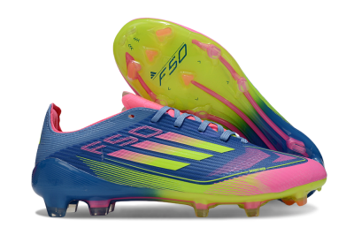 Unisex Adidas F50 Elite FG Football Boots - Blue/Yellow/Pink