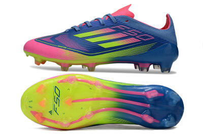 Unisex Adidas F50 Elite FG Football Boots - Blue/Yellow/Pink