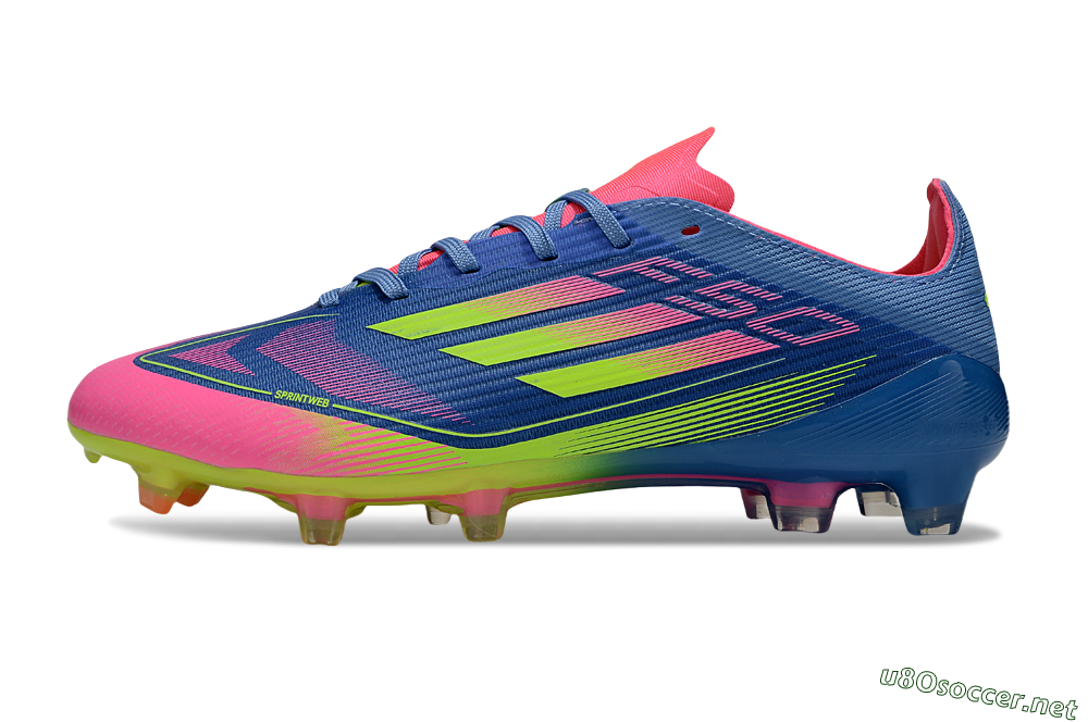 Unisex Adidas F50 Elite FG Football Boots - Blue/Yellow/Pink 0