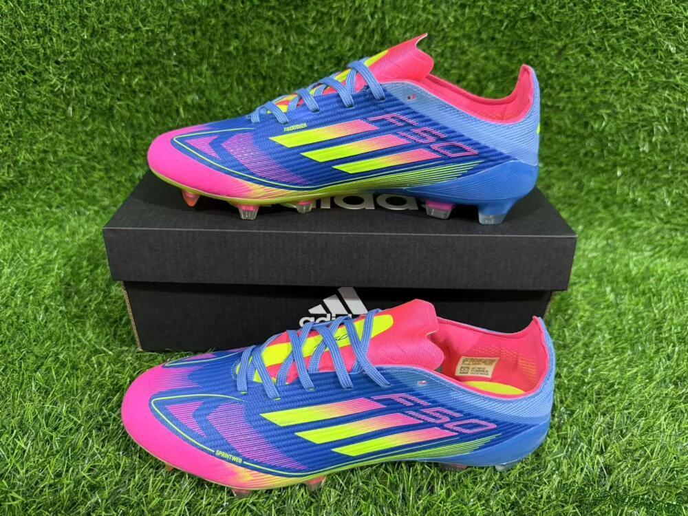 Unisex Adidas F50 Elite FG Football Boots - Blue/Yellow/Pink