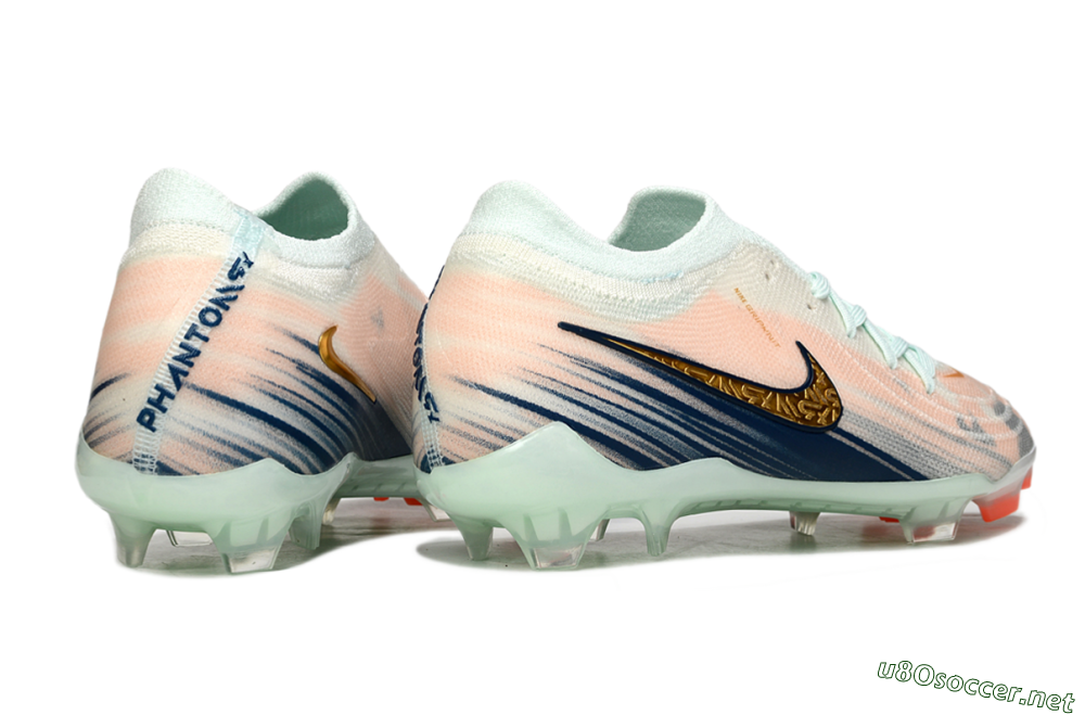 Men's Nike Phantom GX 2 Elite FG Football Boots - Pink/Blue/Gold 6