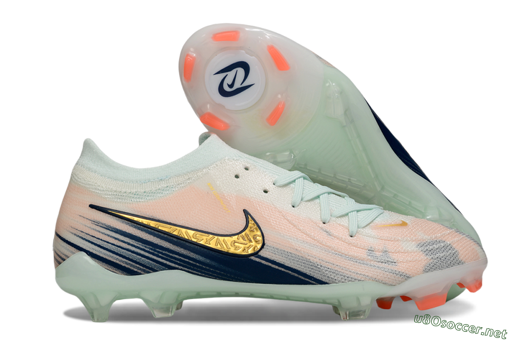 Men's Nike Phantom GX 2 Elite FG Football Boots - Pink/Blue/Gold 2