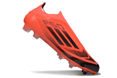 Men's Adidas F50 Elite Laceless FG Football Boots - Red/Black/Silver
