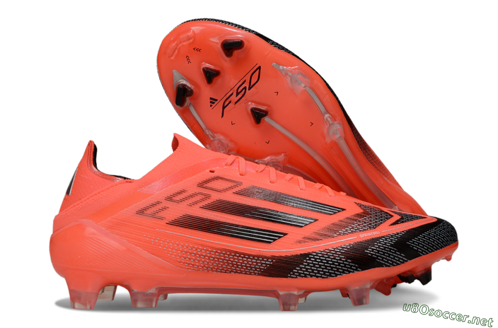 Men's Adidas F50 Elite FG Football Boots - Red/Black/Silver 2