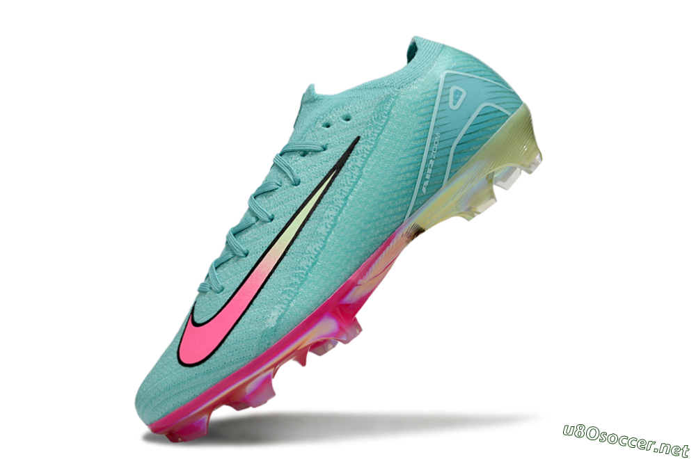 Unisex Nike Air Zoom Mercurial Vapor 16 Elite FG Football Boots - Jade/Pink/Yellow 5