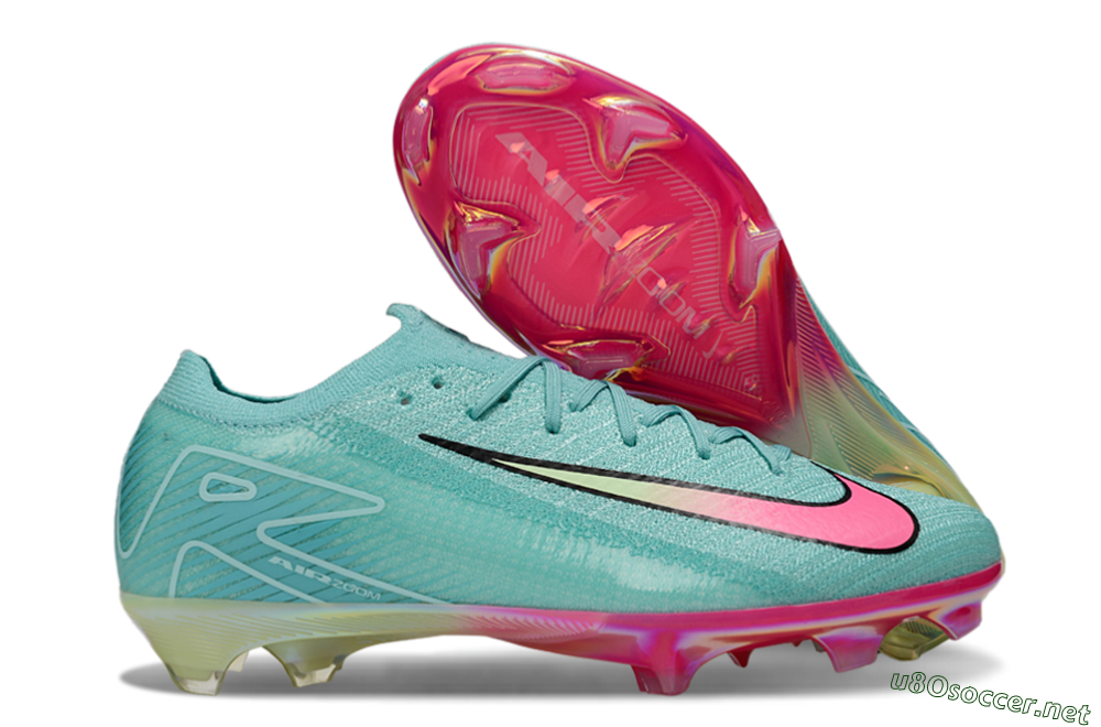 Unisex Nike Air Zoom Mercurial Vapor 16 Elite FG Football Boots - Jade/Pink/Yellow 2