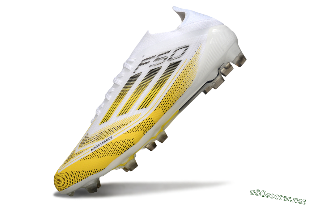 Men's Adidas F50 Elite FG Football Boots - White/Yellow/Black 5