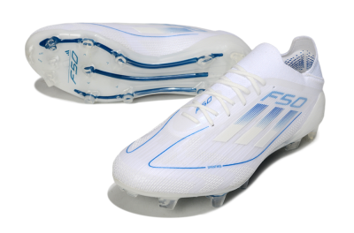 Men's Adidas F50 Elite FG Football Boots - White/Blue