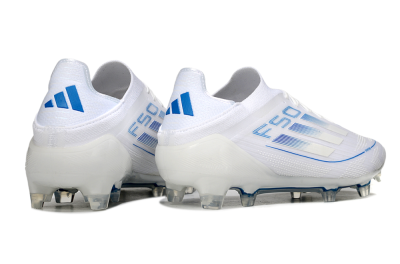 Men's Adidas F50 Elite FG Football Boots - White/Blue