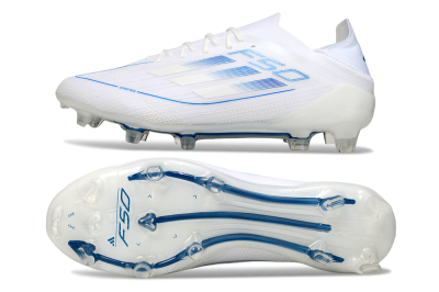 Men's Adidas F50 Elite FG Football Boots - White/Blue