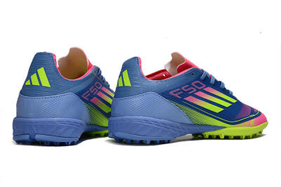 Unisex Adidas F50 Pro TF Football Shoes - Blue/Yellow/Pink