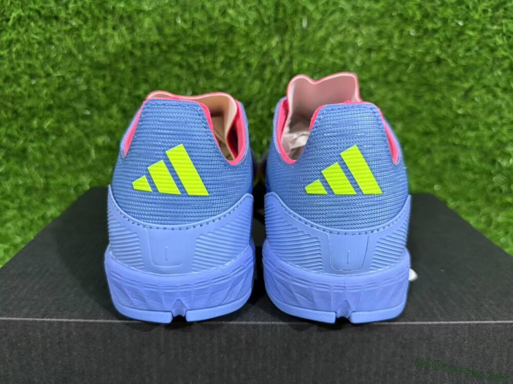 Unisex Adidas F50 Pro TF Football Shoes - Blue/Yellow/Pink
