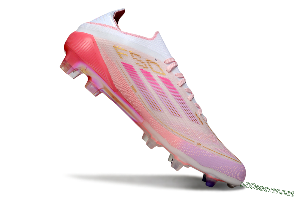 Men's Adidas F50 Elite 304 FG Football Boots - Pink/White/Gold 4