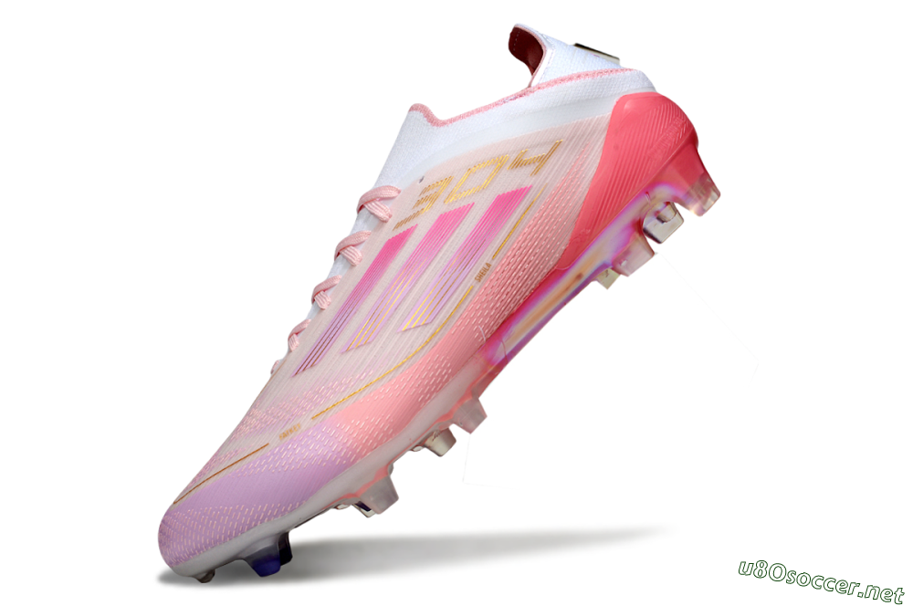 Men's Adidas F50 Elite 304 FG Football Boots - Pink/White/Gold 5