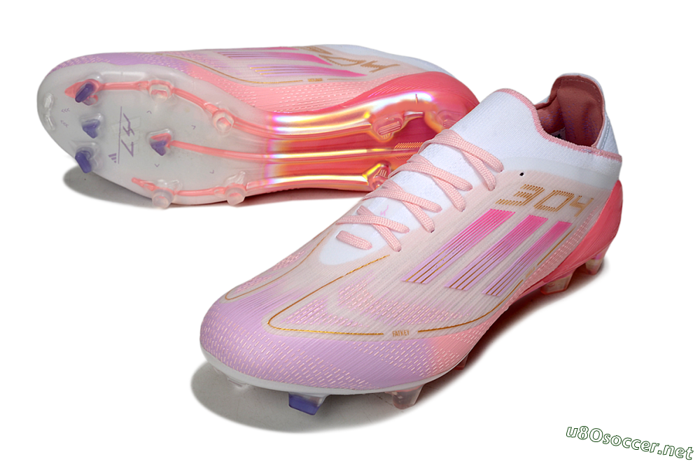 Men's Adidas F50 Elite 304 FG Football Boots - Pink/White/Gold 3