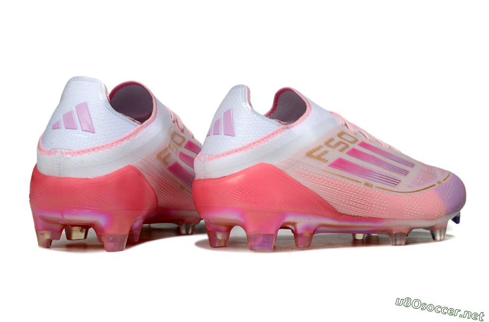 Men's Adidas F50 Elite 304 FG Football Boots - Pink/White/Gold 6