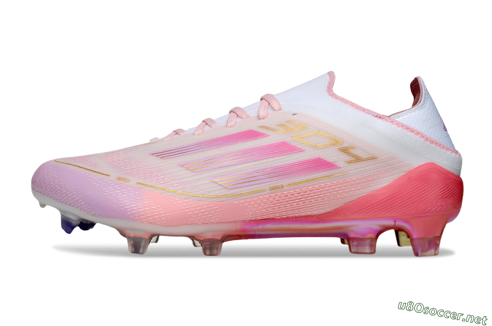 Men's Adidas F50 Elite 304 FG Football Boots - Pink/White/Gold 0