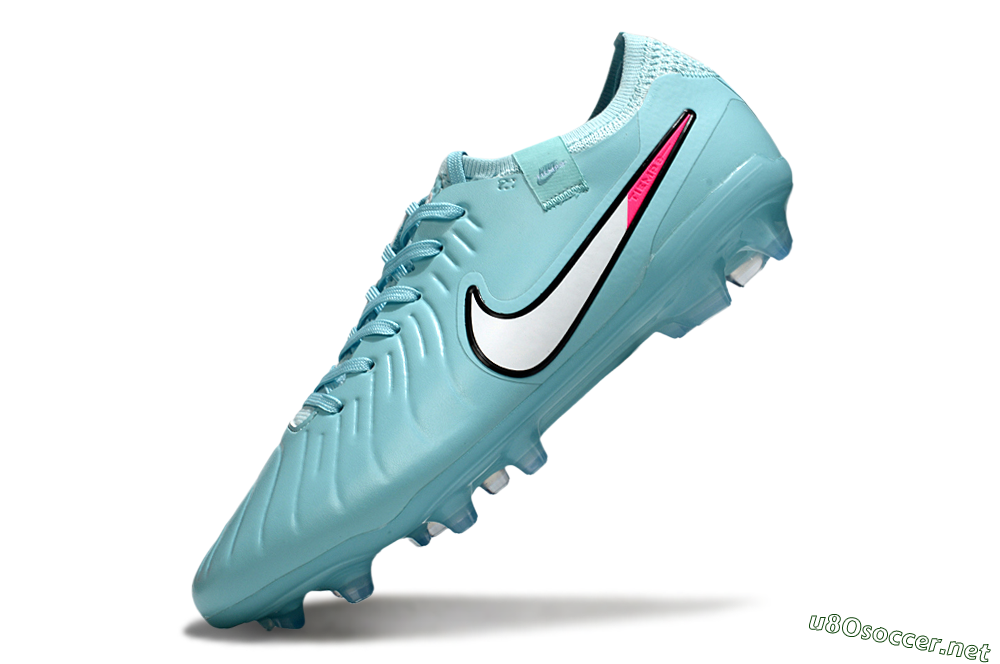 Unisex Nike Tiempo Legend 10 Elite FG Football Boots - Jade/White/Pink 6