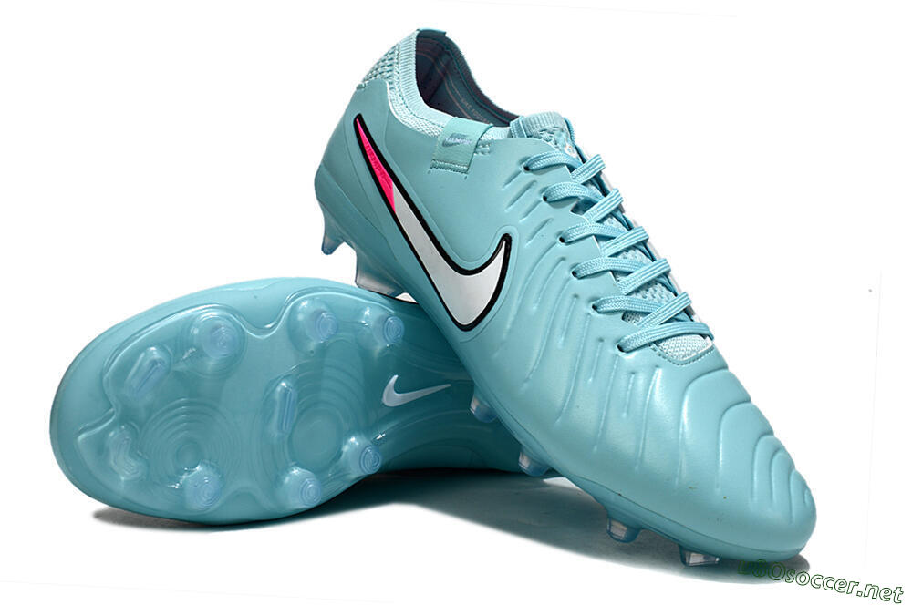 Unisex Nike Tiempo Legend 10 Elite FG Football Boots - Jade/White/Pink 4