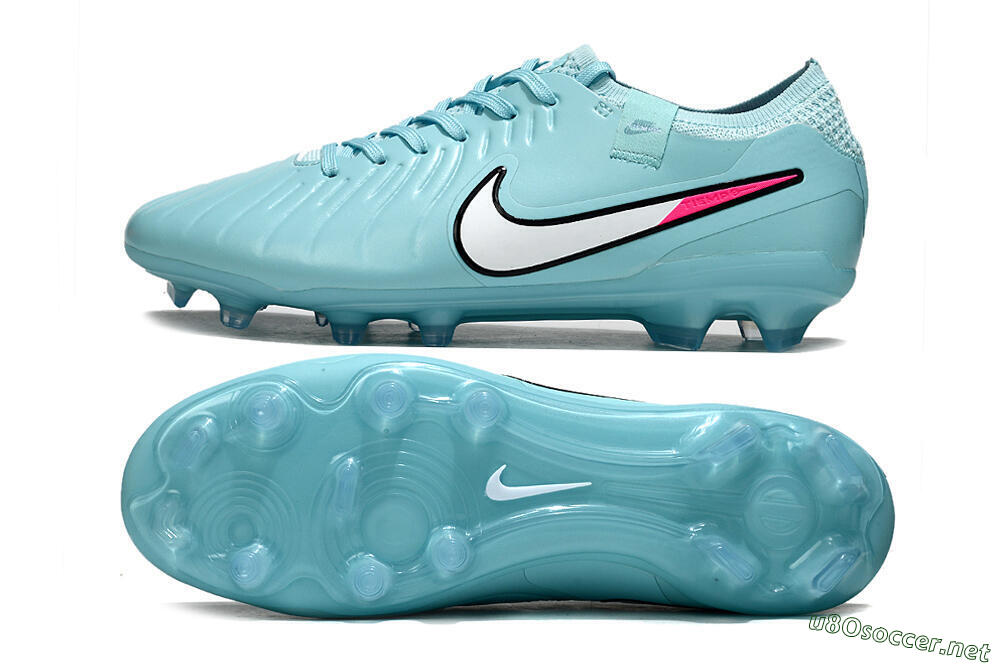 Unisex Nike Tiempo Legend 10 Elite FG Football Boots - Jade/White/Pink 1