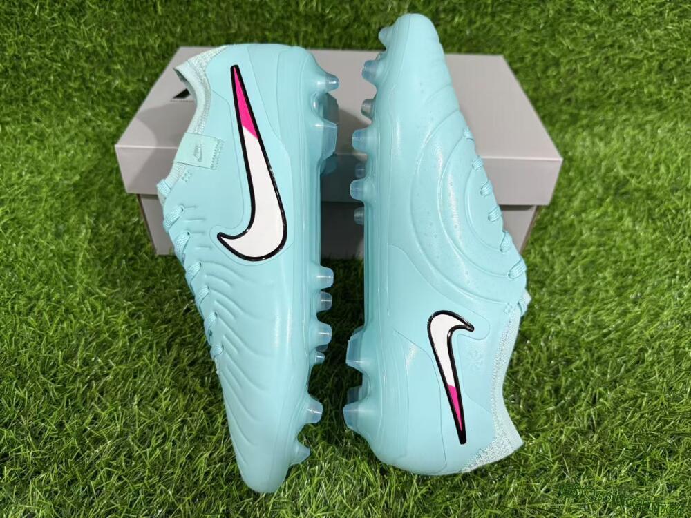 Unisex Nike Tiempo Legend 10 Elite FG Football Boots - Jade/White/Pink