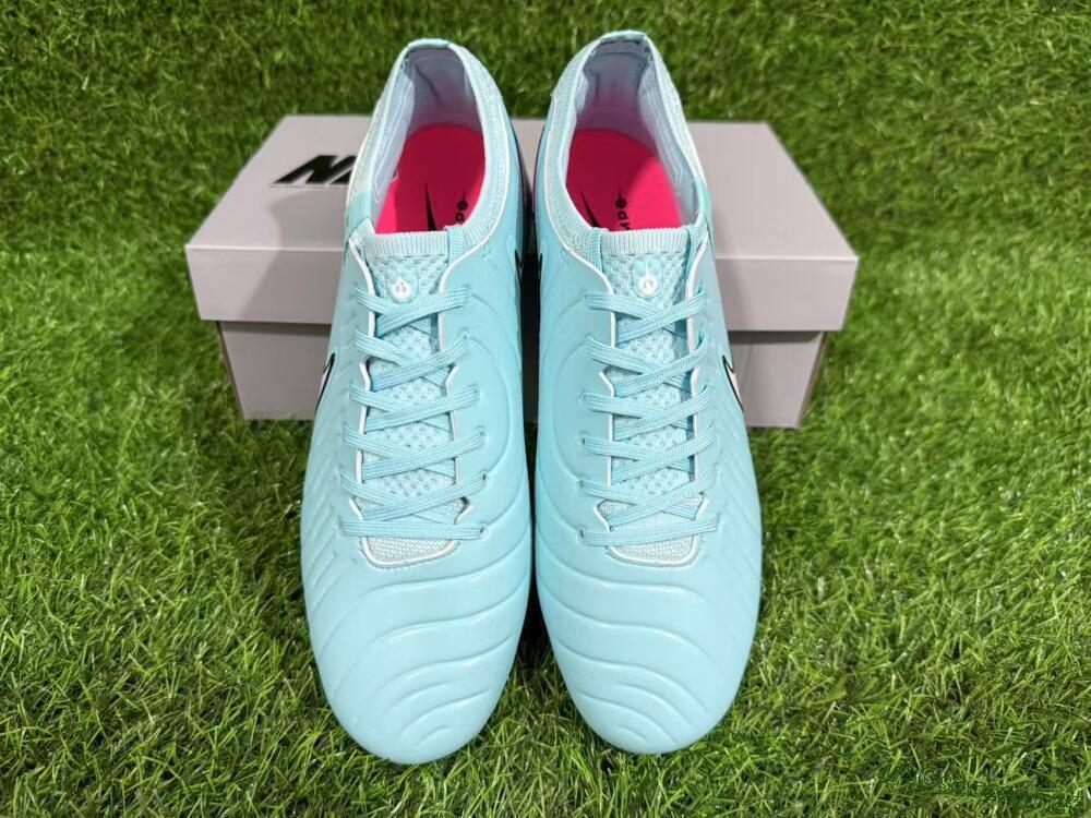 Unisex Nike Tiempo Legend 10 Elite FG Football Boots - Jade/White/Pink