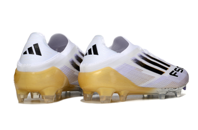 Men's Adidas F50 Elite FG Football Boots - White/Purple/Gold