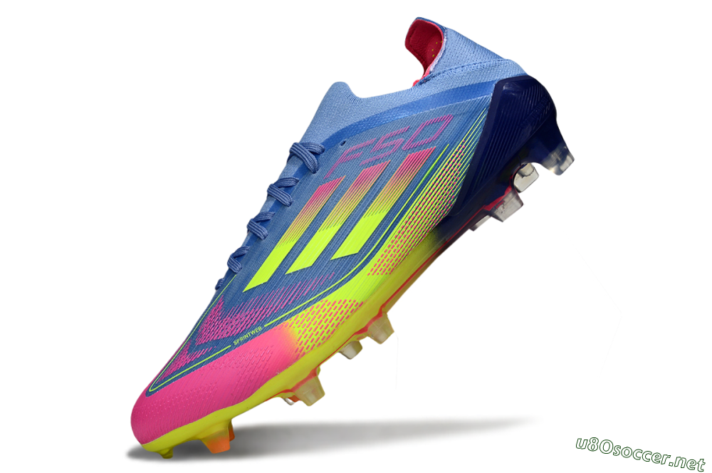 Men's Adidas F50 Elite FG Football Boots - Blue/Yellow/Pink 5